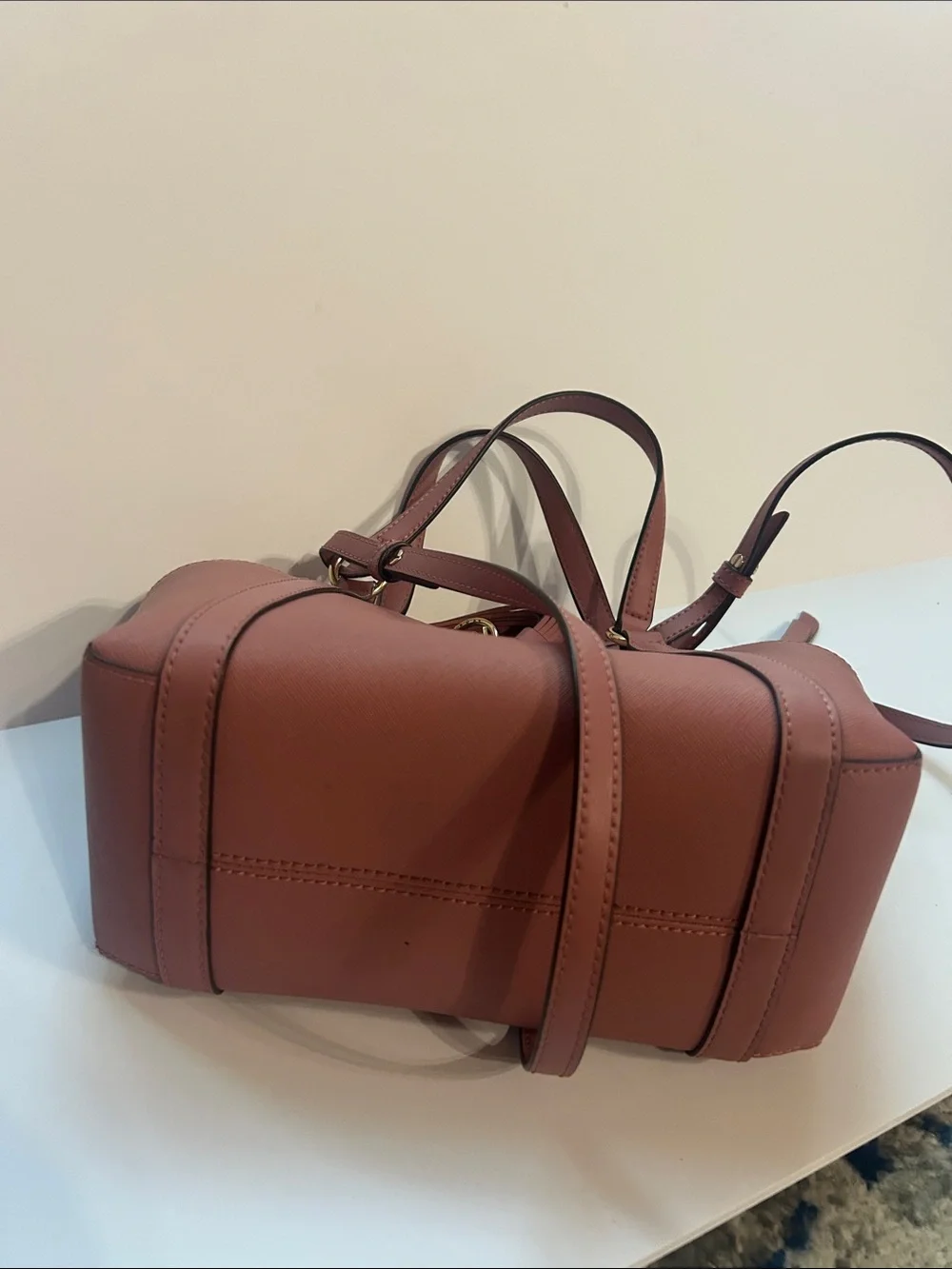 Michael Kors Sullivan Small Saffiano Leather Top-Zip Tote Bag like new